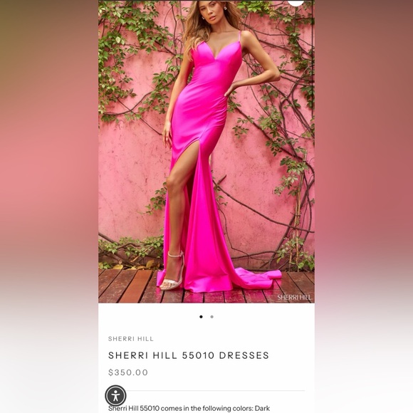 New Hot Pink Satin Mermaid Maxi Dress Evening Gown Cocktail Wedding size XS - Picture 2 of 10